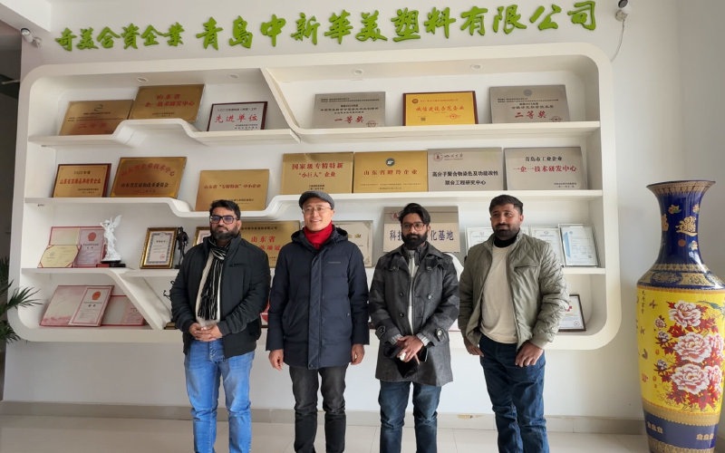实地见证，信心之选|热烈欢迎巴基斯坦注塑厂客户深入探访青岛中新华美改性塑料厂