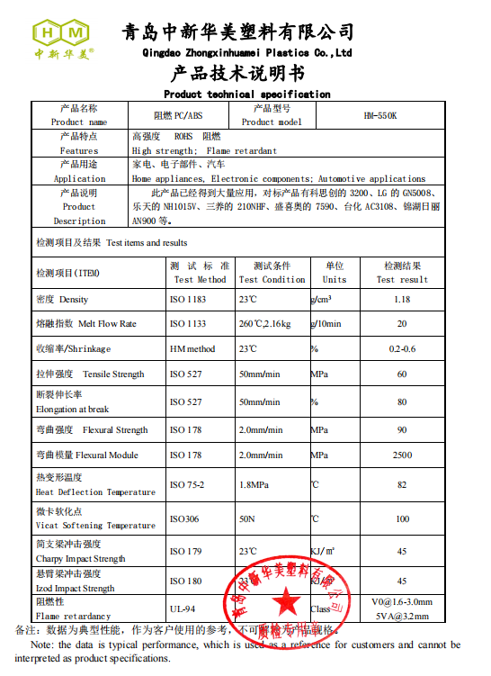 替代PC-550K的阻燃PC/ABS合金材料你感兴趣吗？