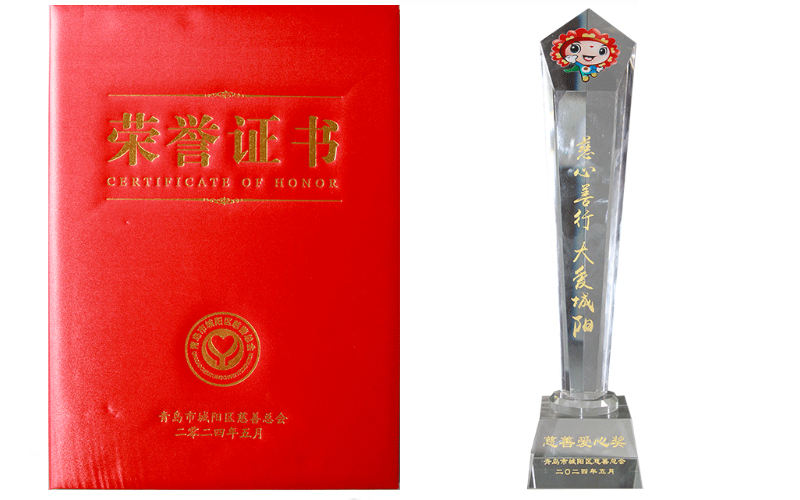 城阳区慈善爱心奖荣誉证书