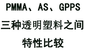 详解PMMA、GPPS、AS三种透明塑料特性之间的对比关系